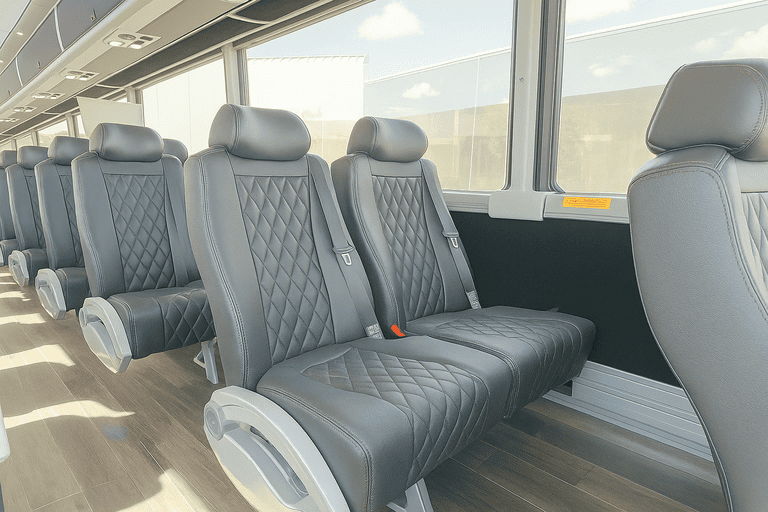 interior of Rowlett Charter Bus charter bus